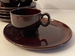 Set of 6 Ceramic Cups and Plates