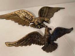 Group of 2 Metal Eagles