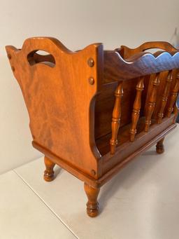 Vintage Wooden Magazine Rack