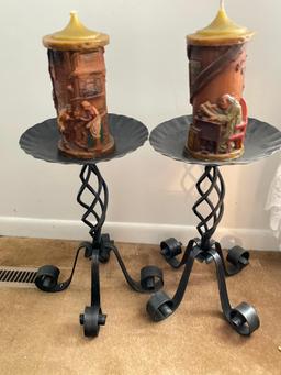 Pair of German Gunter Tall Floor Candles