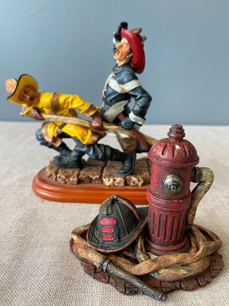 Group of 2 Fire Fighter Figurines