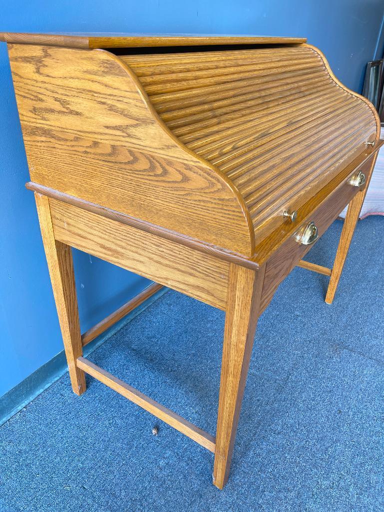 Wooden Roll Top Desk