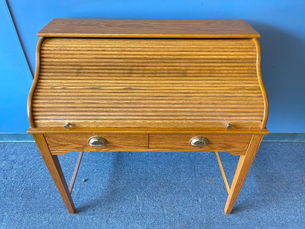 Wooden Roll Top Desk