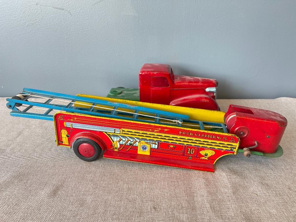 Vintage Tin Toy Fire Truck