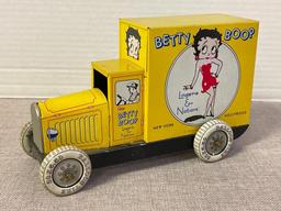 Vintage Schylling Tin Litho Betty Boop Toy Truck