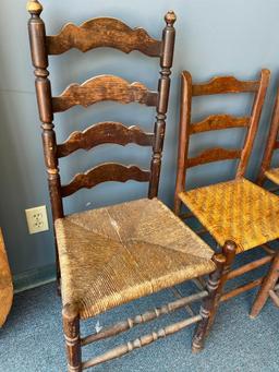 Group of 4 Vintage Mixed Woven Chairs