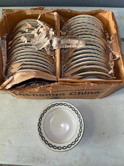 Box of Anchor Hocking Shenango China Soup Bowls for King Cole Restaurant