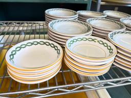 Group Lot of Shenango China Dessert Plates, Fruit Bowls, Saucers and More from King Cole Restaurant