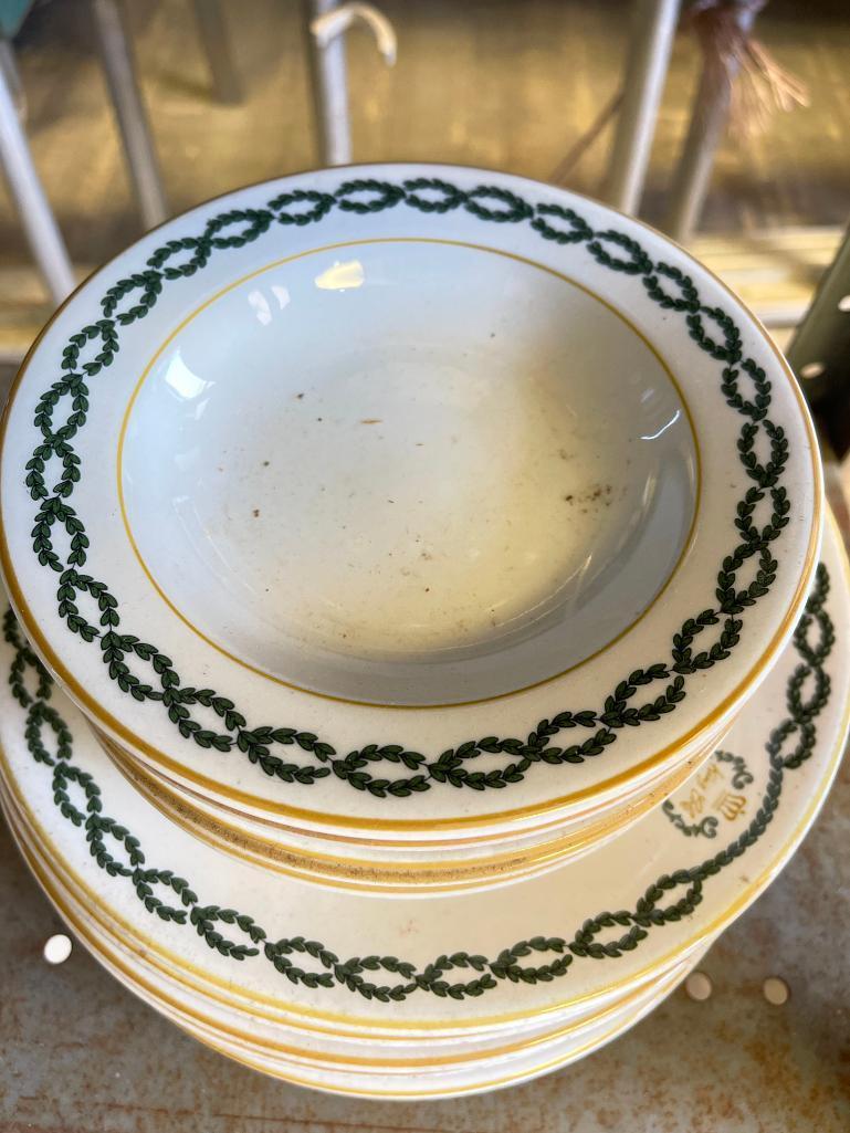 Group of Shenango China Dinner Plates and Bowls from King Cole Restaurant