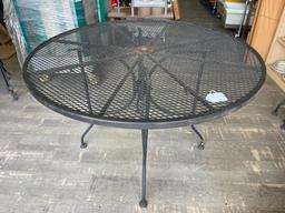 Round Wrought Iron Outdoor Patio Table