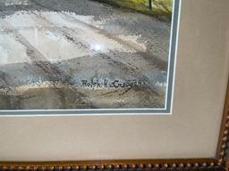 Framed Original Ralph H Creager Watercolor Signed by Artist