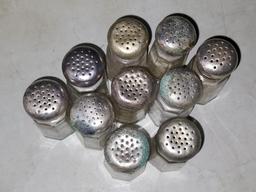 Set of Ten Glass Salt/Pepper Shakers from King Cole Restaurant