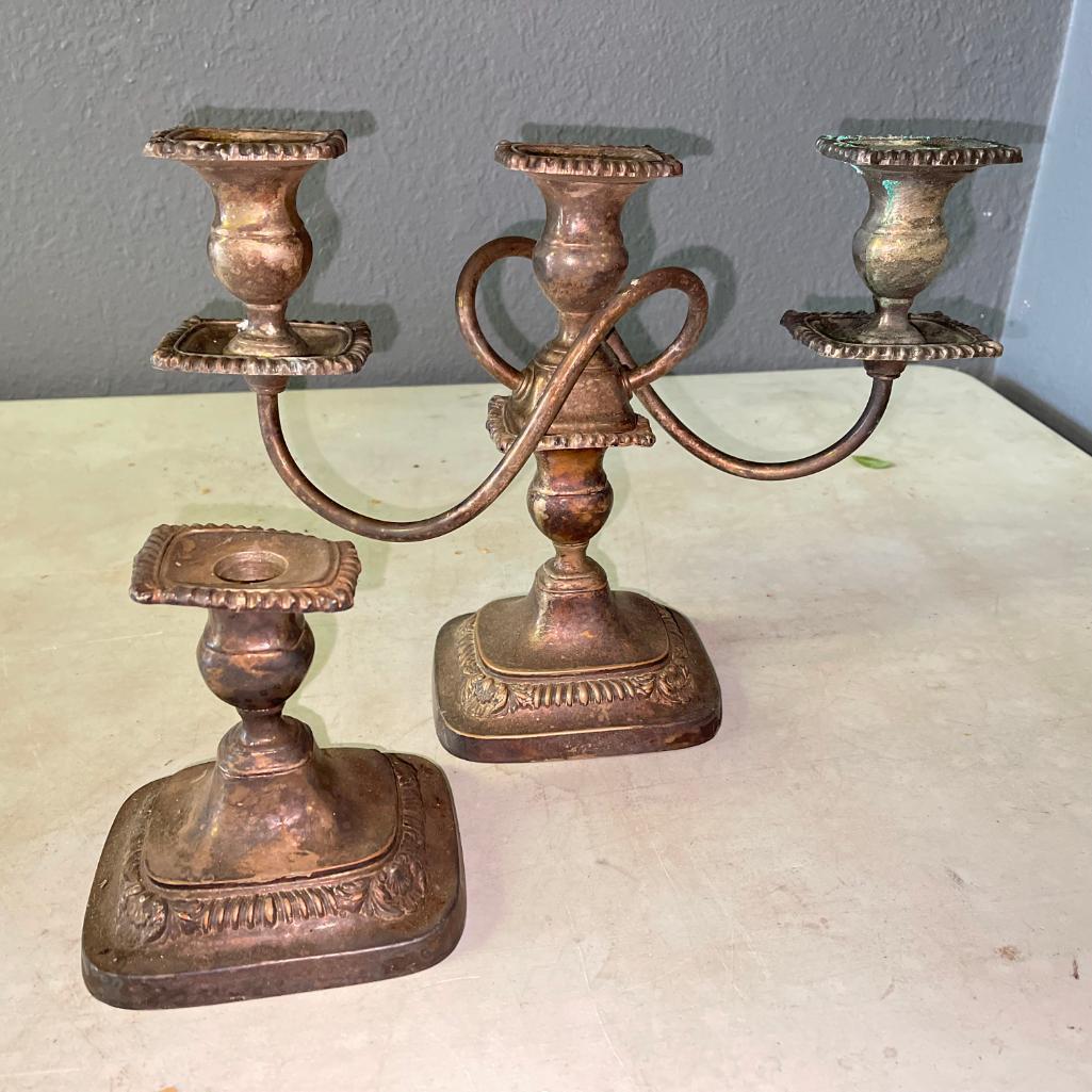 Two King Cole International Silver Co. Candle Holders