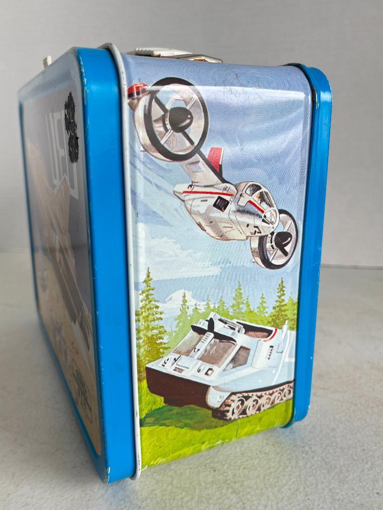 Vintage Metal Lunch Box Including Thermos - UFO