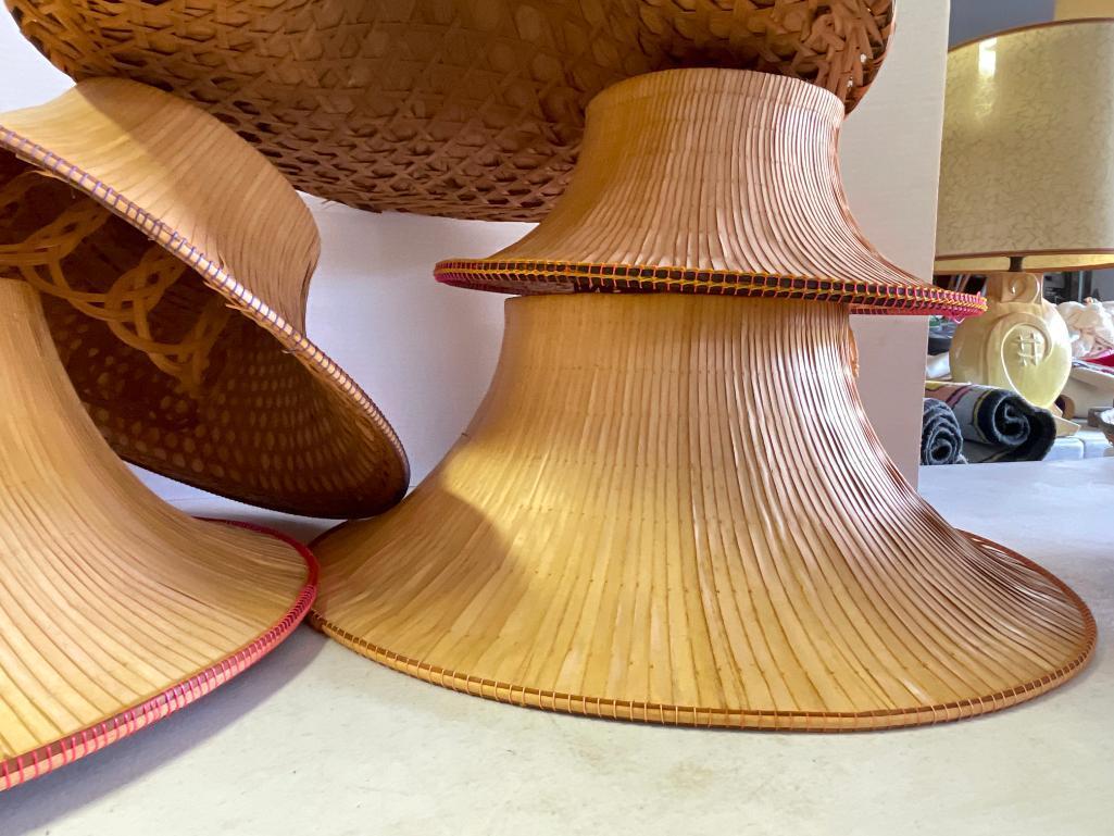 Group of Large Straw Hats