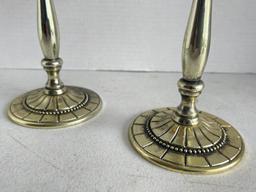 Pair of Glass Top Candle Holders