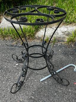 Group of 2 Metal Plant Stands