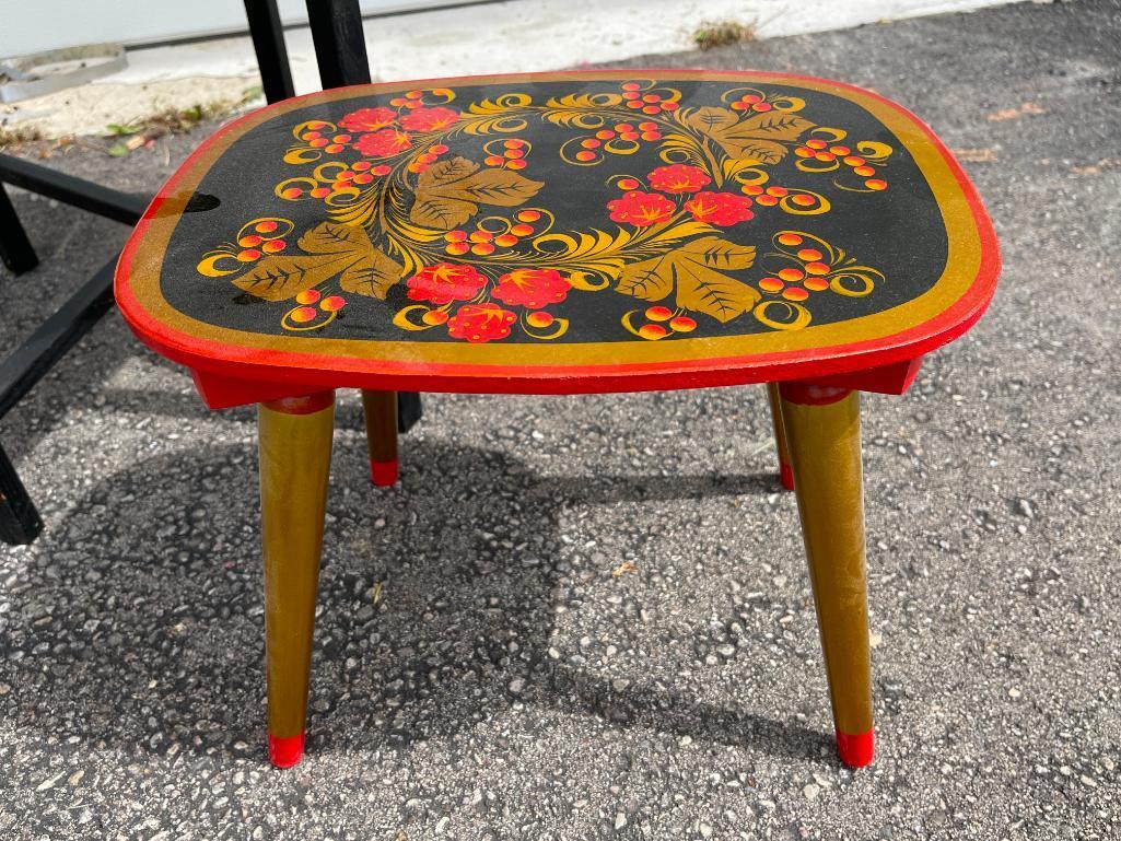 Group of 2 Folk Art Tables