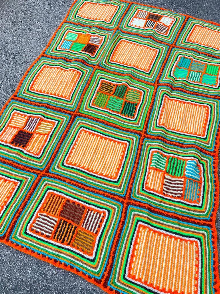 Funky Colored Retro Afghan