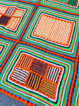 Funky Colored Retro Afghan