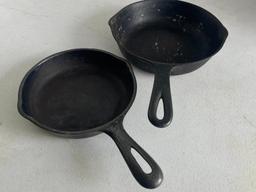 Group of 2 Cast Iron Skillets