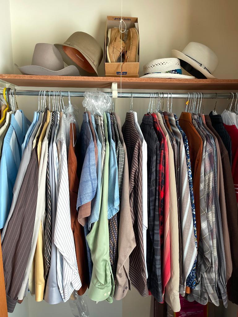 Closet Contents of Men's Clothes - Mostly Large