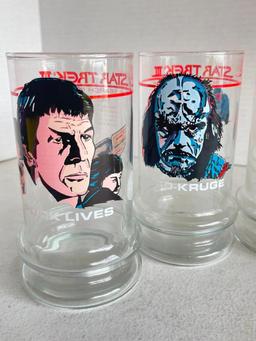 Set of 4 Vintage Taco Bell Star Trek III Glasses