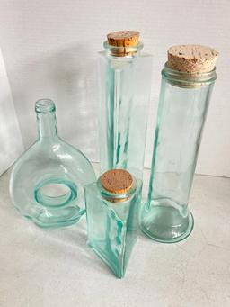 Group of 4 Glass Jars