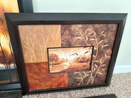 Group of 4 Contemporary Wall Art Items