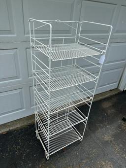 White Metal Rack