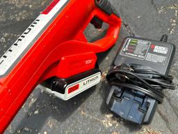 Black N Decker 20Volt Weed Eater with 12" Cut with Battery and Charger, Working!