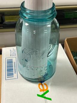 2 ball jars blue