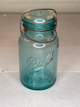 Blue clamp jar