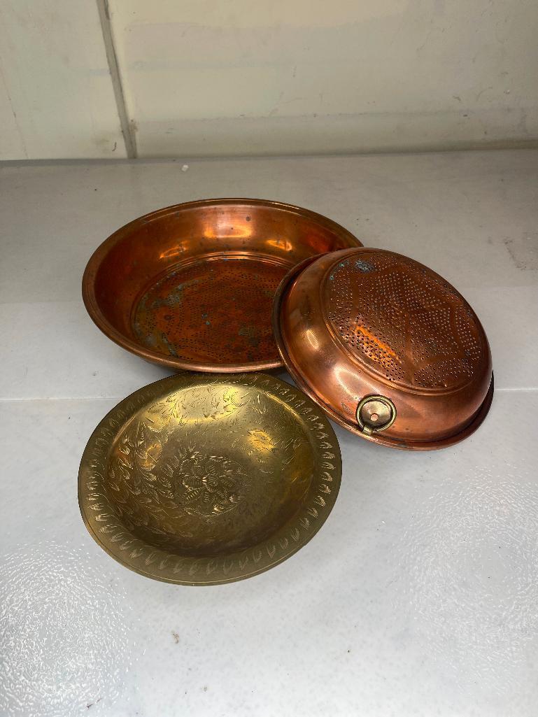 Copper and brass containers