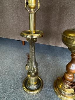 Group of 2 Brass Lamps