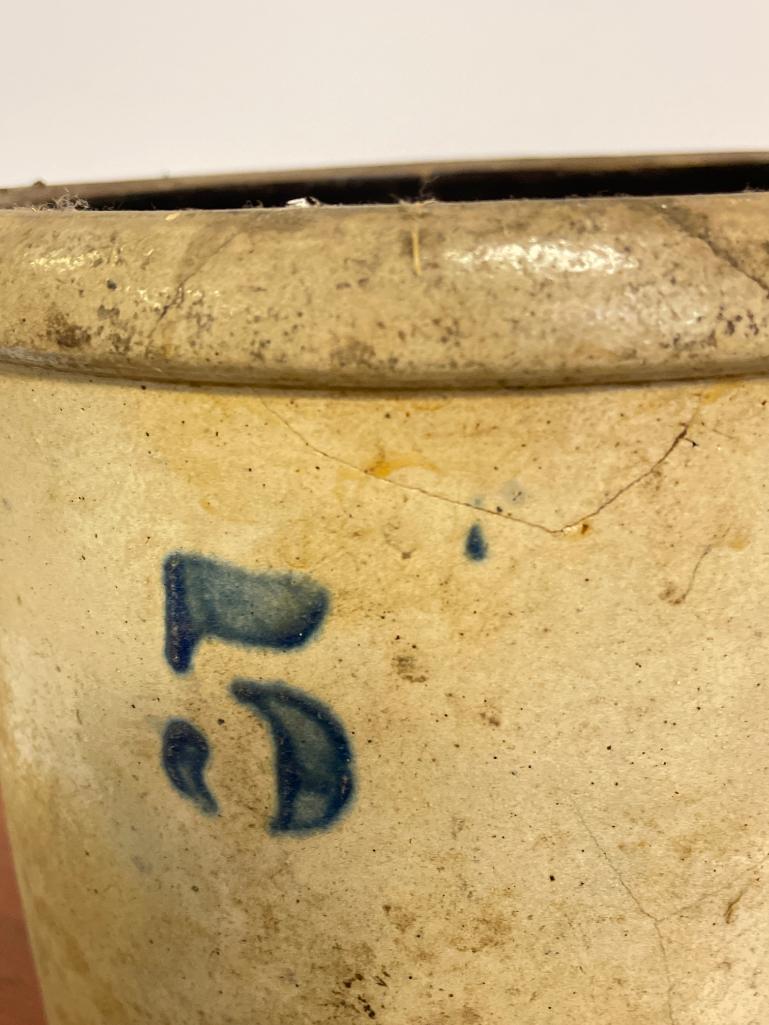 Vintage 5 Gallon Stoneware Crock Jug