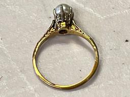 14K Gold Pearl Ring
