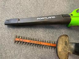 Electric Black and Decker Trimmer and Portland Blower