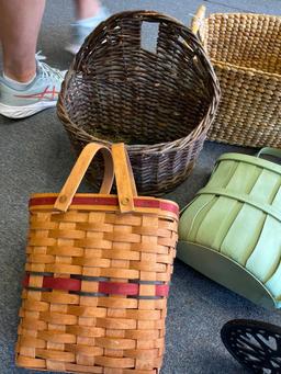 Wicker Basket and Decor Lot