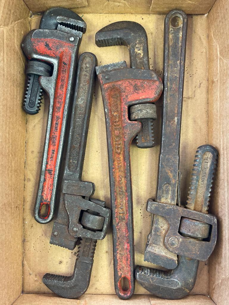 Group of 4 Pipe Wrenches