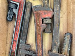 Group of 4 Pipe Wrenches