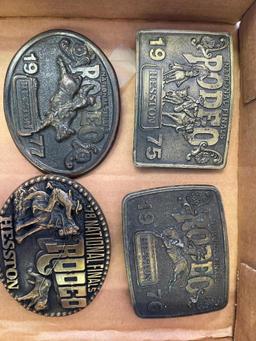 Group of 6 Metal Belt Buckles