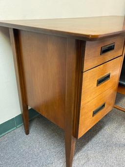 Vintage Wooden Desk with Chair