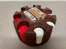 Vintage Plastic Poker Chip Holder