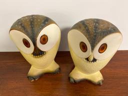 Pair of Vintage Napcoware Owl Banks