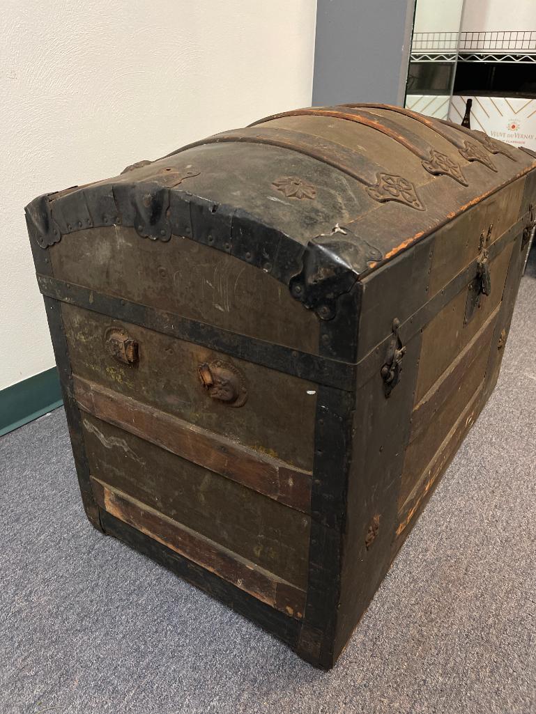 Antique Camel Back Trunk