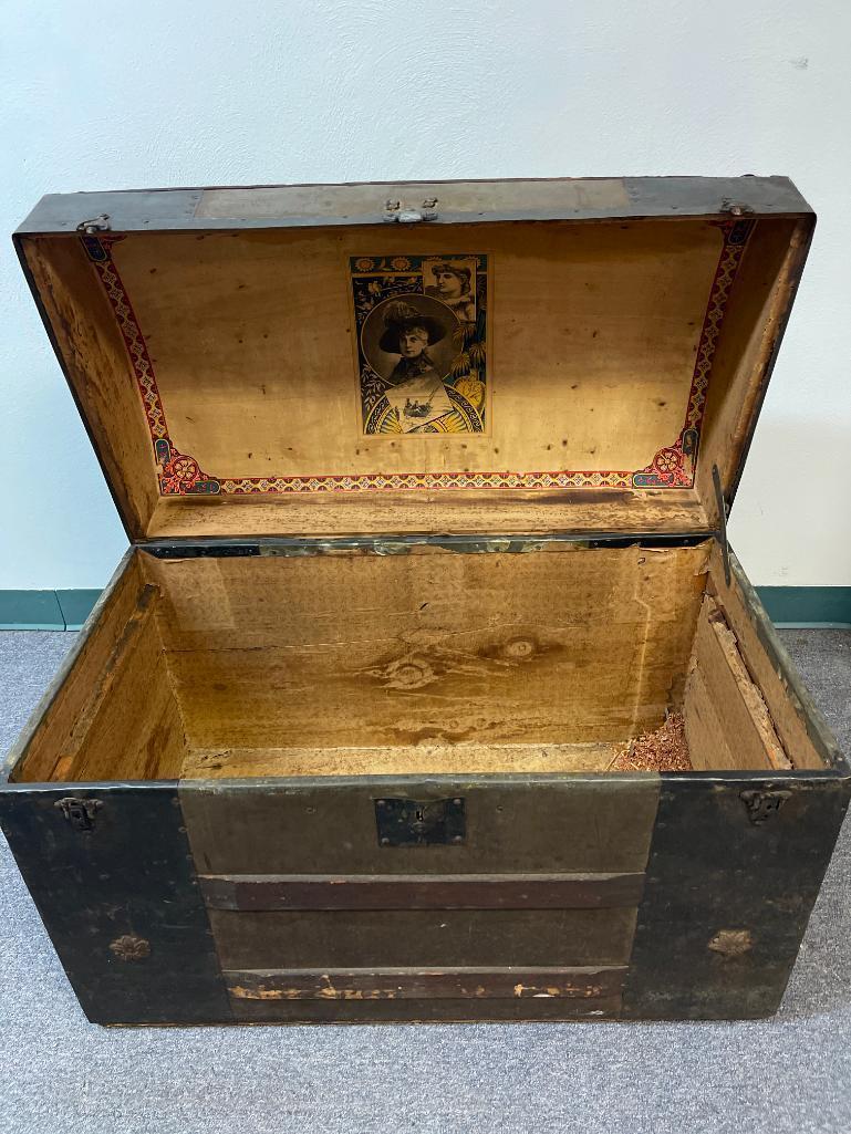 Antique Camel Back Trunk