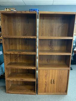 Set of 2 Sauder Style Shelving Units