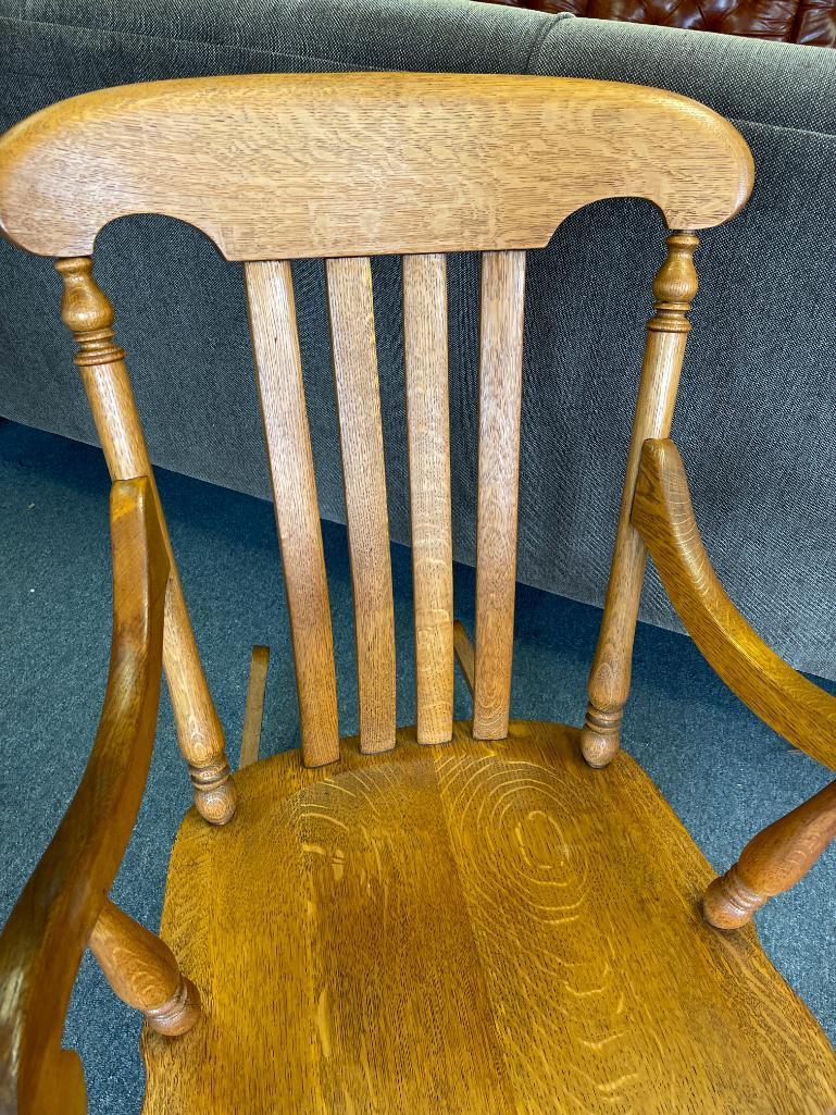 Wooden Rocking Chair with Padded Seat