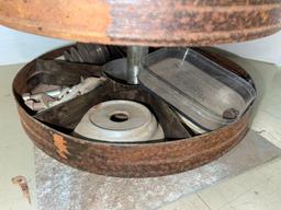 Metal Four Shelf Lazy Susan and Contents